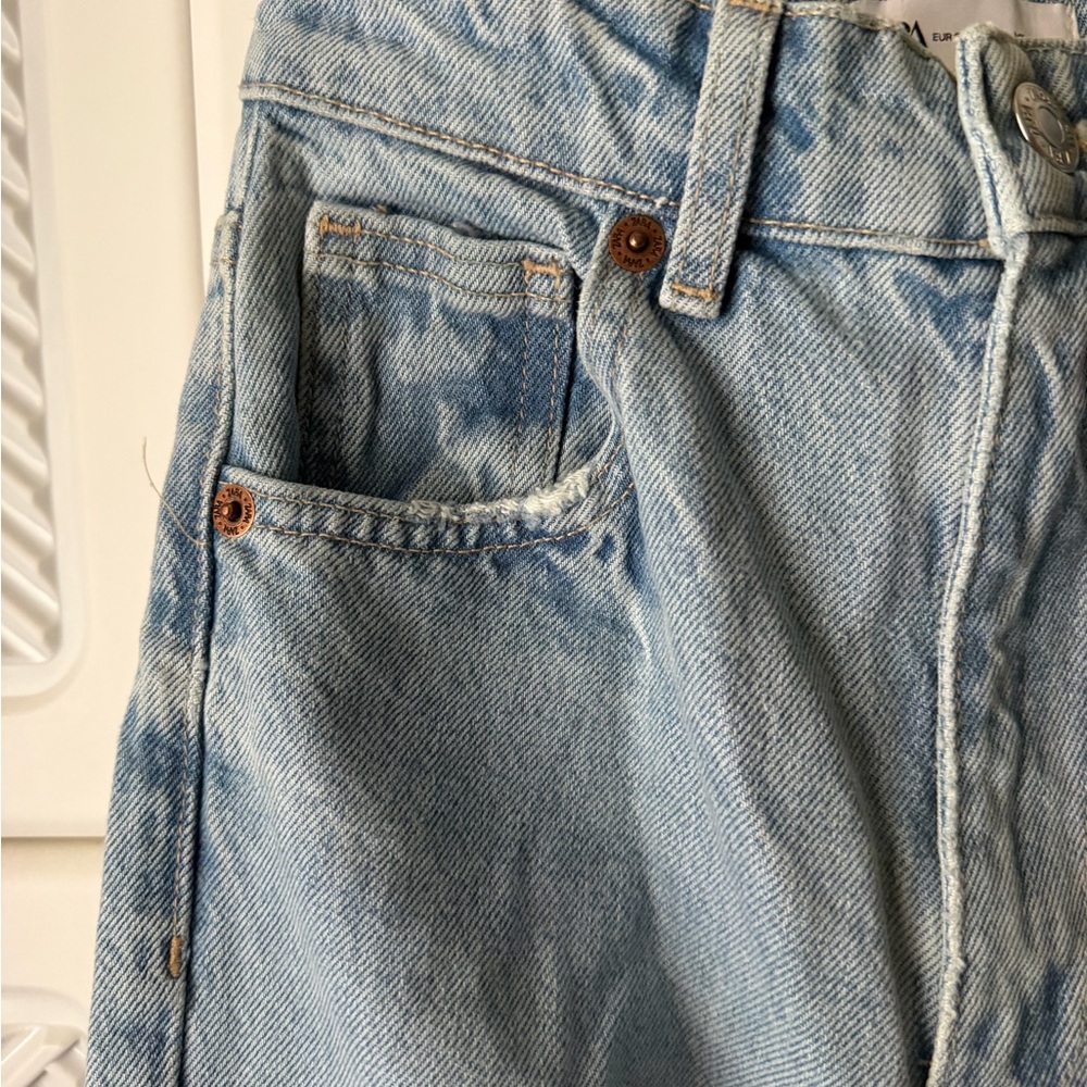 ZARA Ripped Wide Leg Jeans - Picture 13 of 16